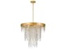 Winham 6-Light Antique Gold Clear Crystal Pendant