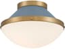Xander 1-Light Vibrant Gold Blue Flush Mount