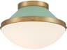 Xander 1-Light Vibrant Gold Green Flush Mount