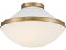 Xander 2-Light Vibrant Gold White Flush Mount