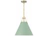 Xavier 3-Light Vibrant Gold Green Pendant