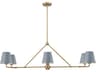Xavier 6-Light Vibrant Gold Blue Island Pendant