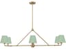 Xavier 6-Light Vibrant Gold Green Island Pendant