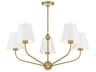 Xavier 5-Light Vibrant Gold White Candelabra Chandelier