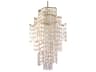 Dolce 19-Light9-Light Champagne Leaf Gold Crystal Tiered Pendant