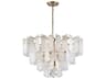 Piemonte 12-Light Royal Gold Glass Tiered Pendant