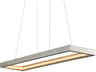 Jasmine 1-Light Silver Leaf Glass LED Linear Island Pendant
