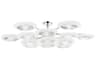 Topaz 13-Light Polished Nickel Glass LED Round Chandelier