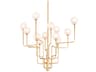 Onyx 12 Light Chandelier in Vintage Gold Leaf