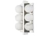 Emille 6-Light Polished Nickel Glass Vanity Light
