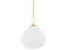 Semilla 1-Light Vintage Brass Glass Pendant