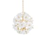 Hygea 6-Light Gold Leaf Sputnik Pendant