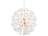 Hygea 8-Light Gold Leaf White Sputnik Pendant