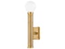 Pienza 1-Light Vintage Brass Wall Sconce