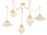 Angelique 5 Light Chandelier in Vintage Polished Brass