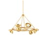 Oraibi 6-Light Vintage Brass LED Round Chandelier