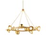 Oraibi 10-Light Vintage Brass LED Round Chandelier