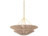 Tropea Pendant Light in Gold Leaf an Organic Two Tier Fixture
