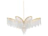 Pandora 9-Light Gold Leaf Clear Crystal Chandelier