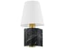 Aden 1-Light Vintage Brass Black Wall Sconce