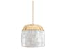 Coralie 1-Light Vintage Gold Leaf Round Pendant