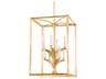 Bergamo 8-Light Vintage Gold Leaf Candelabra Lantern Chandelier