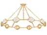 Riviere 10-Light Vintage Gold Leaf Round Chandelier