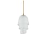Hela 1-Light Vintage Brass White Pendant