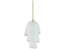 Hela 1-Light Vintage Brass White Pendant
