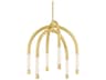 Zeme 6-Light Vintage Polished Brass Chandelier