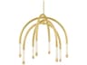 Zeme 8-Light Vintage Polished Brass Chandelier