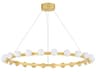 Linus 24-Light Vintage Brass Globe Chandelier