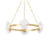 Almandine 6-Light Vintage Gold Leaf Round Chandelier