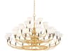 Brahma 44-Light Vintage Polished Brass Bronze Tiered Chandelier
