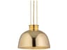 Perseus 1-Light Vintage Brass Dome Pendant
