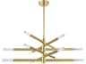 Strasbourg 12-Light Vintage Brass Linear Sputnik Chandelier