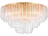 Varenna 39-Light Vintage Gold Leaf Flush Mount