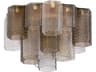 Helsinki 4-Light Vintage Gold Leaf Cylinder Semi Flush Mount