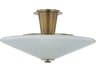 Cologne 1-Light Vintage Brass Flush Mount