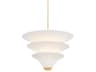 Belluno 2-Light Vintage Gold Leaf White Tiered Pendant