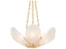 Galena 6-Light Vintage Gold Leaf Bowl Pendant