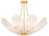 Galena 9-Light Vintage Gold Leaf Bowl Pendant