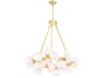 Arya 25 Light Chandelier in Satin Gold