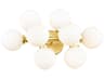 Arya Wall Sconce 8-Light Satin Gold Modern