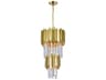 Deco 4-Light Medallion Gold Tiered Chandelier