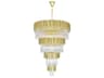 Deco 34-Light Medallion Gold Tiered Chandelier