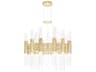 Orgue 42-Light Satin Gold Linear Chandelier