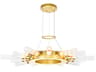 Collar 14-Light Satin Gold Chandelier