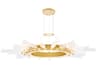 Collar 21-Light Satin Gold Chandelier
