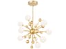 Element 11-Light Sun Gold Globe Sputnik Pendant
